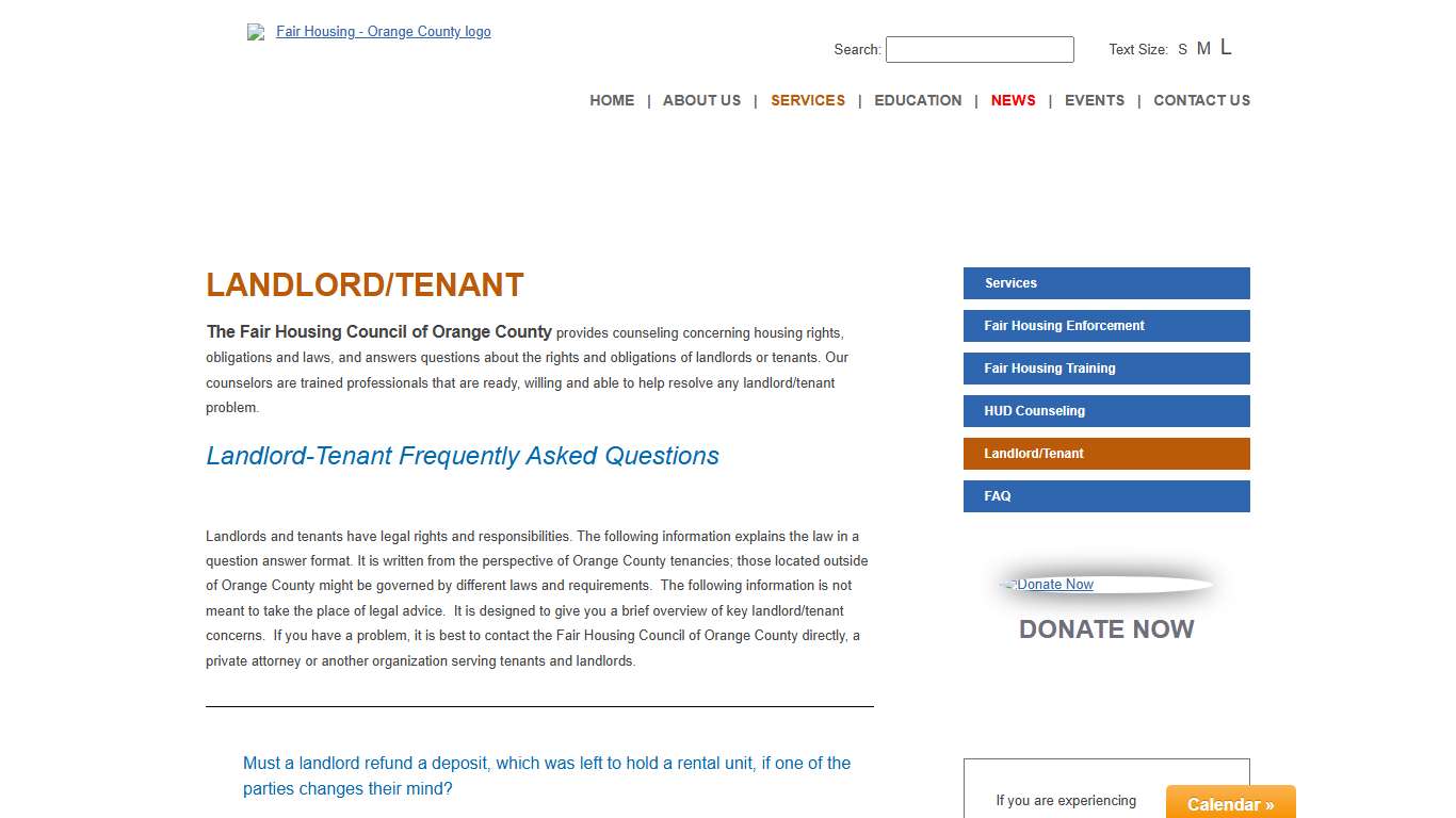 Landlord/Tenant Fair Housing - Orange County