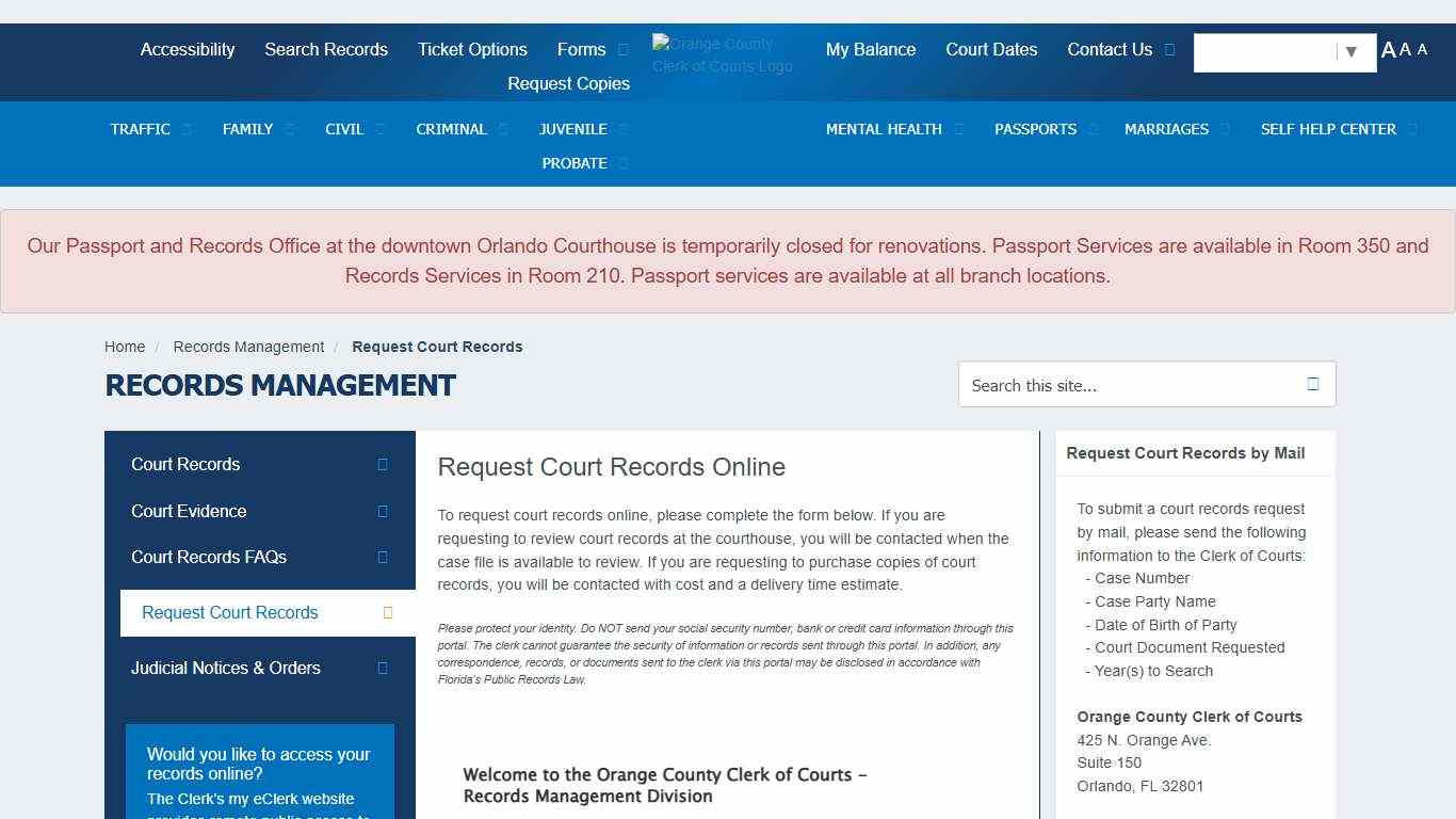 My Orange Clerk Home